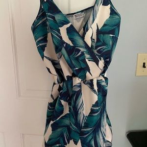 Palm tree print playsuit